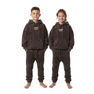 Conjunto Deportivo de Primera Calidad con Lavado Ácido, Sudadera con Capucha Unisex, Pantalones Deportivos Holgados, Ropa Urbana - Product Image 1