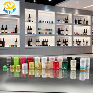 Support ODM/OEM – Bouchons de bouteille de vin en aluminium ROPP 30*60mm avec opercule inviolable et insert PE pour whisky et vodka - Product Image 3