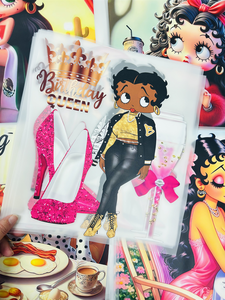 Tùy Chỉnh Betty Dtf Chuyển Thiết Kế Báo Chí Nhiệt Dán Biểu Tượng Tùy Chỉnh Truyền Nhiệt Vinyl Thiết Kế Cho T-Shirts - Product Image 5