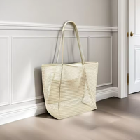Sac fourre-tout pliable en maille grande capacité pour femme, idéal pour la plage, les pique-niques et les vacances – Collection 2026 de haute qualité