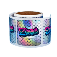 Étiquettes en papier adhésif imperméables de luxe, personnalisées, holographiques, résistantes aux UV, anti-huile, durables, en vinyle, autocollants pour bouteilles