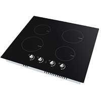 Kompor Induksi Listrik 4 Tungku 6000W Kontrol Tombol Panel Microlite Terpasang & Meja Dapur Rumah Tangga OEM