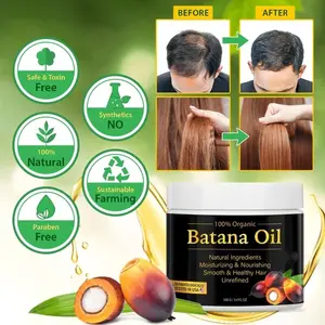 100% Pure & Natural Batana Oil Wholesale Favorise la croissance des cheveux Réparation Huile capillaire batana endommagée