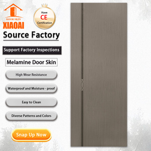 Bọc PVC Phim Laminate Tráng Không Thấm Nước 2Mm-5Mm Độ Dày Phẳng Cửa Tấm Da WPC Cửa Tấm Da - Product Image 1