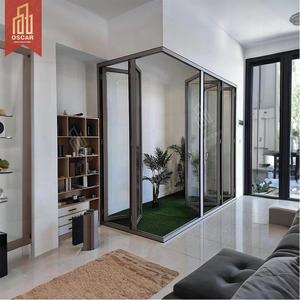 Portes coulissantes translucides pliables gain de place, bureau à domicile, patio, fonctionnement silencieux réglable pratique, <span class=keywords><strong>porte</strong></span> pliante - Product Image 1