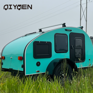 Mini Remolque <span class=keywords><strong>de</strong></span> Viaje AIYMEN Tipo Caravana <span class=keywords><strong>de</strong></span> Fibra <span class=keywords><strong>de</strong></span> Vidrio para Acampar Estilo Teardrop Europeo Chasis <span class=keywords><strong>de</strong></span> Acero <span class=keywords><strong>de</strong></span> Lujo para 1-2 Personas - Product Image 4