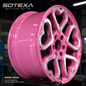 Rines Forjados SOTEXA de 17 18 19 20 21 22 Pulgadas con Diseño de Corazón, Color Rosa <span class=keywords><strong>Barbie</strong></span>, Borde Mecanizado, Compatibles con Porsche, Tank, Mercedes 5x112 5x130 6x139.7 - Product Image 4