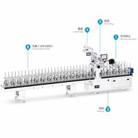 Machine de laminage par film pour plinthes en PVC, profilés MDF ou en bois