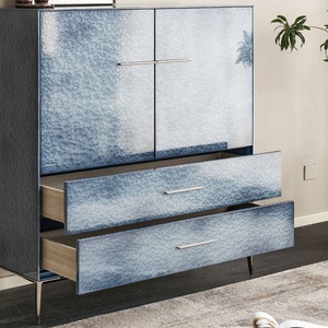 Modern Luxury Wood Farmhouse Home Bar Living Room Display Side Cabinet <strong>Blue</strong> High-End 1.1 Meter <strong>Sideboard</strong> - Product Image 6