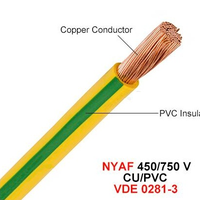 Fournisseur direct d'usine, fil électrique en cuivre PVC flexible pour câblage domestique, 1,5 mm, 2,5 mm, 6 mm, 20 mm, prix du câble électrique, câble de construction
