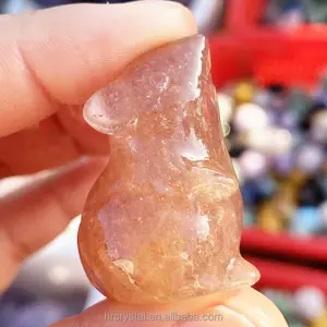 Pietra Semi-preziosa curativa artigianato Mini pietra preziosa cristallo topo piccolo cristallo intaglio animale