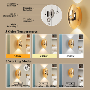 Modern Smart Home Wireless Magnetic Motion Sensor Usb Rechargeable Wall Light Nordic <strong>Fancy</strong> Stair Bedroom Bedside Led Wall <strong>Lamps</strong> - Product Image 5