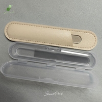 Lima de Uñas Profesional de Nanocristal Checo con Estuche de Lujo, Superficie Grabada Permanente, Pulidor de Cristal Sostenible para Uñas Naturales