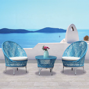 OSMEN Ostra <span class=keywords><strong>balcone</strong></span> <span class=keywords><strong>esterno</strong></span> Rattan Patio 3 pz Set <span class=keywords><strong>mobili</strong></span> in vimini per uso giardino - Product Image 2