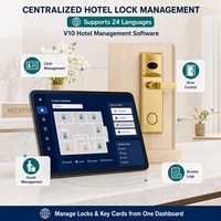 Serrure de porte intelligente EBKN pour portes en bois/aluminium, en alliage de zinc, avec logiciel de gestion gratuit sur le cloud, système de sécurité de haute qualité