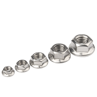 M2.5 M3 M4 M5 M6 M8 M10 X 1.25 5/8" UNC UNF Schwarze Flansch-Sicherungsmutter aus Edelstahl mit Gezahntem Sechskant und Flanschkopf