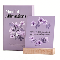 Jeu de cartes d'affirmations positives personnalisées, papier imperméable, personnalisé pour les femmes, cadeau de soin personnel