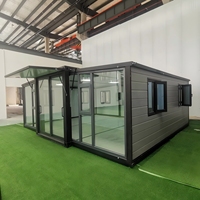 Maisons mobiles pliantes de 40 pieds et 20 pieds, maisons miniatures, maisons préfabriquées en conteneurs, maison préfabriquée à deux chambres, maison en conteneur extensible