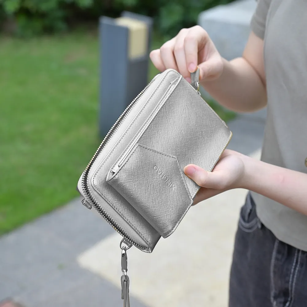 Vegan Leather Women Cell Phone Single Shoulder Bag Mobile Phone Bags Custom Clutch Wallet Leather Crossbody Purse