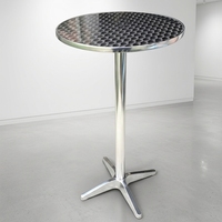 Table de bar pliante ronde en aluminium 60x110cm, table haute portable pour cocktails, idéale pour l'extérieur, les hôtels, les mariages, les fêtes et les événements