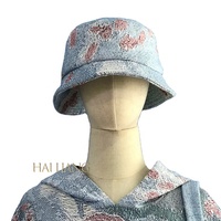 Topi Bucket Permadani Lipat Mode Topi Nelayan Tepi Pendek Kustom dengan Selimut Patch Foto Desainer Topi Matahari