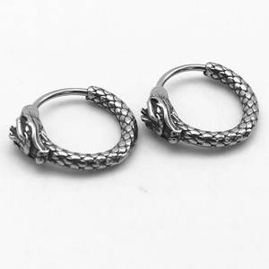 Yunnique – boucles d'oreilles à clip en forme de dragon, style chinois, signe du zodiaque, en acier inoxydable, bijoux unisexes - Product Image 5