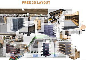 Estantes de supermercado, estanterías de góndola, estantes de exhibición para tienda minorista, estante base, estante, tienda de conveniencia, supermercado, pantalla led - Product Image 6