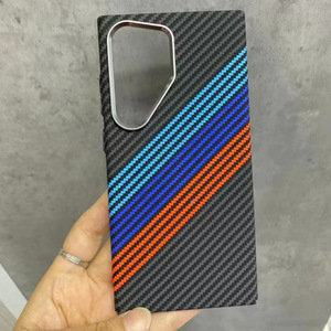 Funda Rígida Para Samsung S24 <span class=keywords><strong>S23</strong></span> Ultra, Ultradelgada Con Textura de Fibra de Carbono Kevlar, Carga Magnética Inalámbrica y Sensación al Tacto Como la Piel - Product Image 2