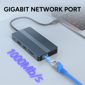 4K 60Hz HDMI <span class=keywords><strong>S</strong></span>ạc Phổ <span class=keywords><strong>S</strong></span>ạc Docking Station USB 3.2 Gen2 100W Pd RJ45 1000M USB 3.0 Dp TF SD 1040 MB/giây <span class=keywords><strong>Hub</strong></span> Cho Máy Tính Xách Tay - Product Image 6