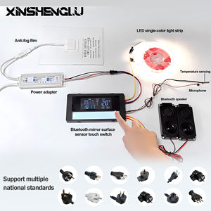 Interrupteur tactile intelligent Xinshenlu avec affichage de la musique et de la température, <span class=keywords><strong>variateur</strong></span> de lumière à capteur 1-6 mm pour miroir de salle de bain LED 60W 12V 5A OEM/ODM - Product Image 4