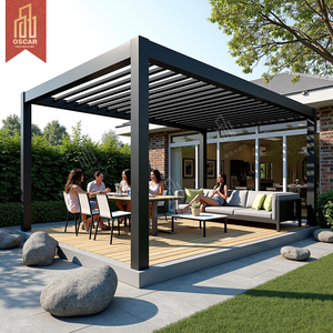 Pergola in alluminio con Gazebo impermeabile motorizzato Design moderno giardini cortili esterni divertenti pergolato in alluminio - Product Image 2
