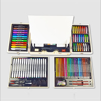 Ensemble d'art pour enfants de haute qualité, 258 pièces, pour dessiner, peindre et créer, avec boîte double face pop-up