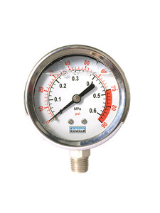 Manomètre en acier inoxydable de type radial YN60, résistant aux vibrations, pour huile/hydraulique/eau ; <span class=keywords><strong>Osmose</strong></span> inverse - Product Image 5