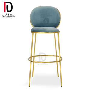 Mariage chic confortable or en acier inoxydable <span class=keywords><strong>tabouret</strong></span> <span class=keywords><strong>de</strong></span> <span class=keywords><strong>bar</strong></span> avec coussinets en velours - Product Image 4