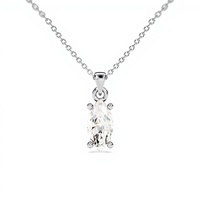 Bijoux pour femmes, or 14 carats, colliers de mode pour femmes, diamant cultivé en laboratoire, collier marquise, chaînes de mariage et de fiançailles, bijoux fins