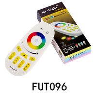 Contrôleur tactile de groupe 2.4G RGB/RGBW/RGBWW, variateur FUT096, télécommande LED tactile complète avec boîtier noir