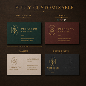 Cartes de visite personnalisées haut de gamme en feuille métallisée, papier texturé teinté foncé pour les entreprises d'investissement et les collectivités créatives - Product Image 6