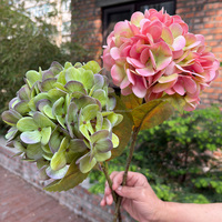 Herbstfarbene 3D-Gedruckte Künstliche Blume Realistische Hortensie Hochzeitsdekoration Blume Großhandel