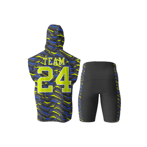 Top kustom 7 on 7 seragam sepak bola 7 on 7 Tank Top bertudung sepak bola rompi kompresi pemuda untuk 7V7 sepak bola - Product Image 2