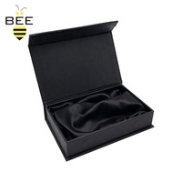Boîtes cadeaux magnétiques avec logo personnalisé, noir mat, emballage rigide en carton de luxe, carton recyclable
