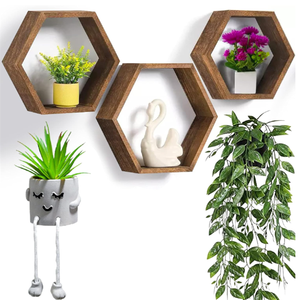 رف خشبي عالي الجودة مثبت على الحائط للديكور - Product Image 1