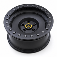 JZ Service après-vente sans souci, jantes forgées tout-terrain Beadlock noires brillantes 20x9 8x165.1 pour 2500/3500 HD 2010-2024