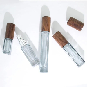 ขวดน้ำหอมแก้วทรงเหลี่ยม Gradient Luxury ขนาด 3 มล. 5 มล. 10 มล. ฝาไม้ ขนาด 15 มล. ขวดสเปรย์เปล่าสำหรับน้ำมันหอมระเหยแบบพกพา ขนตาปลอม - Product Image 4