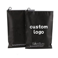 Sac d'emballage à zip-lock pour vêtements en plastique transparent personnalisé sac à fermeture éclair givré avec logo sac à fermeture éclair