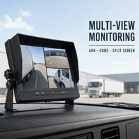 Système de surveillance de véhicule BSD avec entrée AHD CVBS, écran partagé, enregistrement en boucle, contrôle tactile pour la sécurité des camions, bus, camping-cars et flottes