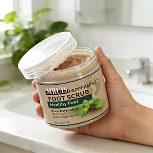 Gommage pour les pieds à la menthe poivrée biologique en gros, marque privée, 177 g - Soin exfoliant et lissant pour des pieds sains et doux - Product Image 5