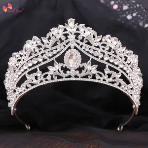 BELLEWORLD custom packing logo 5 colors Crystal Bridal Hair Tiara for Wedding Costume Party Hair Jewelry Accessories Gift