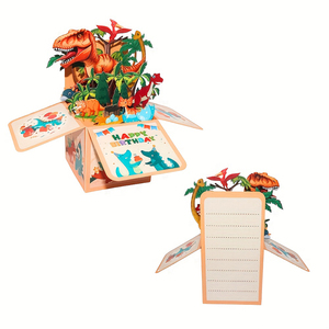 Biglietto di Auguri Pop-up 3D a Tema Giurassico con Dinosauri per Feste di Compleanno dei Bambini - Product Image 5