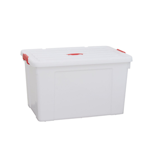 Multi-Purpose Rectangular Storage <b>Box</b> with Lid Durable <b>Plastic</b> Organizer Container for Home Kitchen - Product Image 1