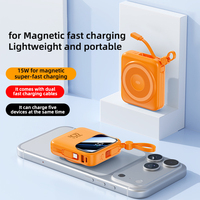 TDX HT-W041 12W 18W 20W Type-C Mini Batterie Externe Magnétique Portable Universelle Sans Fil 10000mAh Li-Polymère Affichage Numérique Charge Rapide